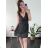 Šaty košilové dlouhý rukáv dámské (S/M ONE SIZE) ITALSKÁ MODA IMB23XJ-1110 M / L black