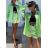 Women's Summer Oversized Tunic Shirt Long Sleeve and Shorts Set (S/M/L ONE SIZE) ITALIAN FASHION IMWMY24606
