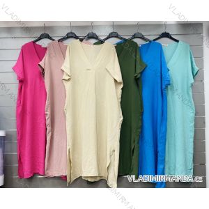 Women's Long Chiffon Short Sleeve Dress (S/M ONE SIZE) ITALIAN FASHION IMWGS231048