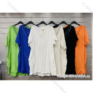 Women's Long Chiffon Short Sleeve Dress (S/M ONE SIZE) ITALIAN FASHION IMWGS231048