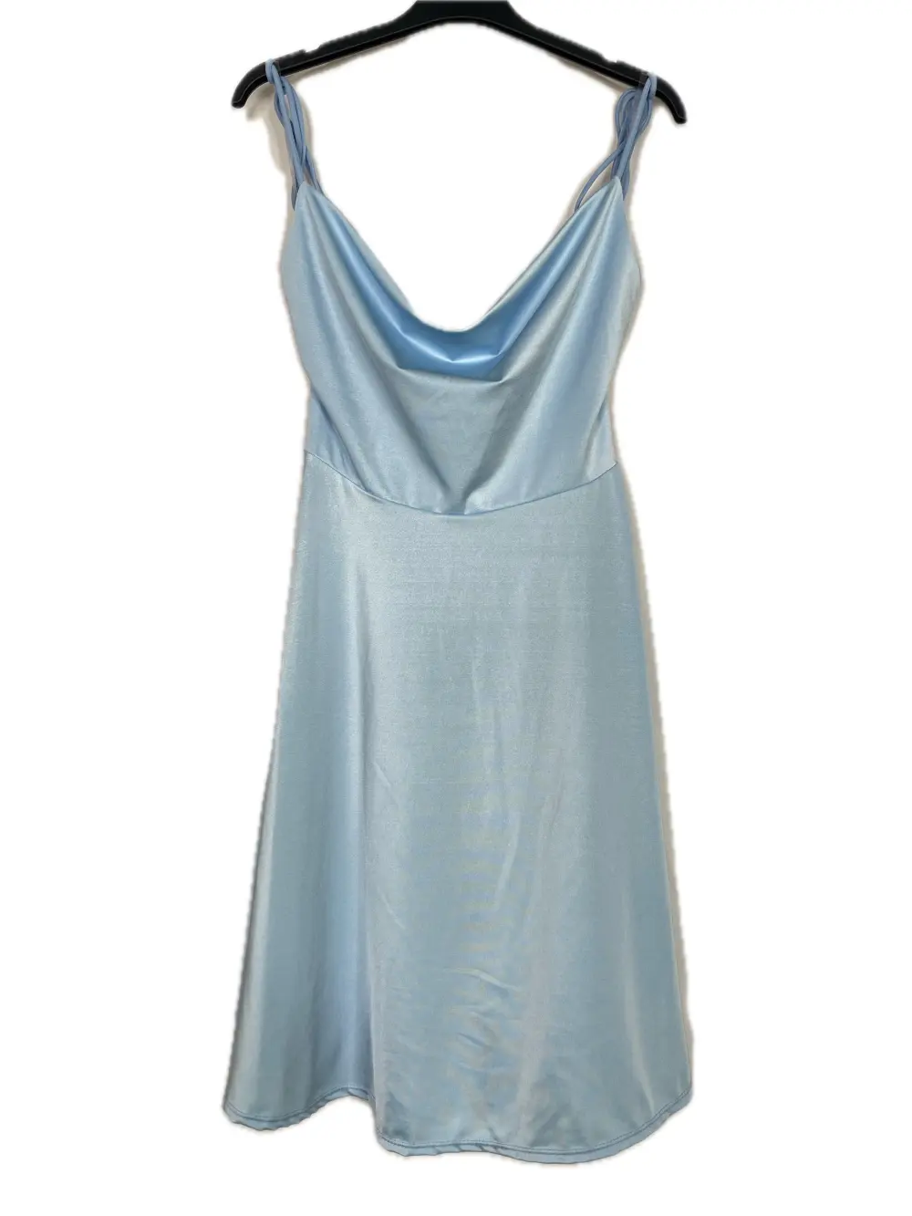 Women's short summer dress with straps (S/M ONE SIZE) ITALIAN FASHION IMPBB2430613s Light blue S / M