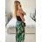 Women's long harem pants (UNI SM) ITALIAN FASHION IMM20178 -   dark green -   S / M