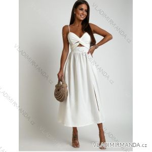 Women's Plus Size (42-46) Long Elegant Party Sleeveless Dress POLISH FASHION PMLBC23265-10