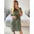 Women's Summer Linen Shirt Dress (L/XL ONE SIZE) ITALIAN FASHION IM722LENA/DR - Black - S/M