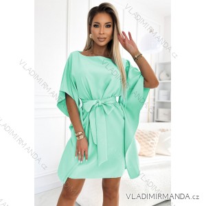 287-31 SOFIA Women's butterfly dress with a tie at the waist - mint