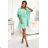 287-31 SOFIA Women's butterfly dress with a tie at the waist - mint