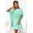 287-31 SOFIA Women's butterfly dress with a tie at the waist - mint