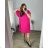 Women's Plus Size Short Sleeve Dress (52/56 ONE SIZE) ITALIAN FASHION IMBM24080