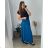 Women's long skirt (48/50 ONE SIZE) ITALIAN FASHION IM424423 48/50 modrá petrolejová