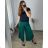 Women's Summer Long Harem Pants (42/44/46 ONE SIZE) ITALIAN FASHION IM424361 44/46 dark emerald