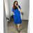 Women's Plus Size Casual Short Sleeve Dress (L/XL/2XL ONE SIZE) ITALIAN FASHION IM723061 52/54 Royal blue