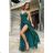 Women's Plus Size (42-46) Long Elegant Party Sleeveless Dress POLISH FASHION PMLBC23265-10 34 emerald green