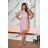 Women's Plus Size (42-46) Long Elegant Party Sleeveless Dress POLISH FASHION PMLBC23265-10 36 růžová světlá