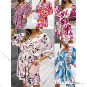 Women's Long Chiffon Short Sleeve Dress (S/M ONE SIZE) ITALIAN FASHION IMWGS231048