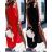 Women's Long Summer Strapless Dress (S / M / L / XL / 2XL ONE SIZE) ITALIAN FASHION IMD22477 M / L red