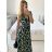 Women's long summer short sleeve dress (S/M ONE SIZE) ITALIAN FASHION IM323101/DU S / M blue