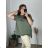 Tunic with Pendant Long Sleeve Women's Plus Size (3XL/4XL ONE SIZE) ITALIAN FASHION IMWT23209 -   modrá mintova -   56/58