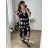 Long Jumpsuit with Pendant 3/4 Long Sleeve Women's Plus Size (50-58) ITALIAN FASHION IMWEC24016 -   black -   48/50