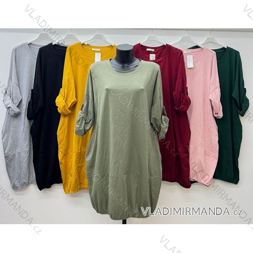 Women's Plus Size Long Sleeve Tunic (XL/2XL/3XL ONE SIZE) ITALIAN FASHION IM423616