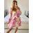 Women's Long Chiffon Short Sleeve Dress (S/M ONE SIZE) ITALIAN FASHION IMWGS231048