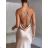 Women's long elegant strapless dress (S/M ONE SIZE) ITALIAN FASHION IMPGM2310921 S / M beige