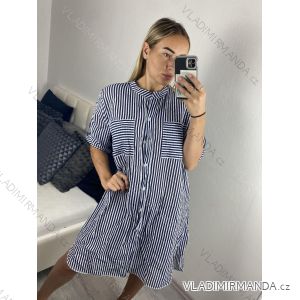 Shirt dress oversize short sleeve women's plus size (XL/2XL ONE SIZE) ITALIAN FASHION IM723010/DUR