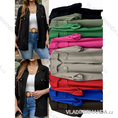 Women's Plus Size Long Sleeve Zipper Hooded Jacket (3XL/4XL ONE SIZE) ITALIAN FASHION IMWT232652