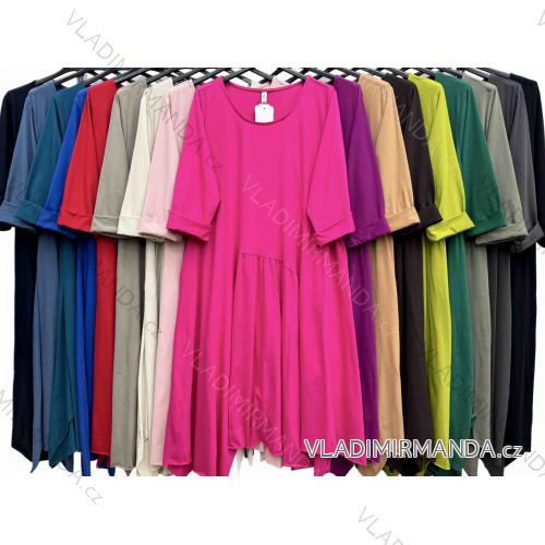 Women's Long Chiffon Short Sleeve Dress (S/M ONE SIZE) ITALIAN FASHION IMWGS231048