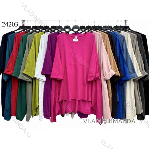 Tunic with Pendant Long Sleeve Women's Plus Size (3XL/4XL ONE SIZE) ITALIAN FASHION IMWT23209