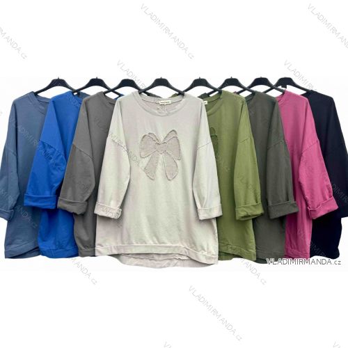 Tunic with Pendant Long Sleeve Women's Plus Size (3XL/4XL ONE SIZE) ITALIAN FASHION IMWT23209