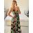 Long summer icecool strapless dress for women (M/L-XL/2XL) AINUOSI ITALIAN FASHION IMB23H02