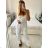 Women's Long Elegant Sleeveless Jumpsuit (S/M ONE SIZE) ITALIAN FASHION IMWGS231166 -   white -   M / L