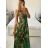 Long summer icecool strapless dress for women (M/L-XL/2XL) AINUOSI ITALIAN FASHION IMB23H02