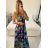 Long summer icecool strapless dress for women (M/L-XL/2XL) AINUOSI ITALIAN FASHION IMB23H02