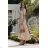 Women's Long Elegant Dress with Wide Straps (SL) FRENCH FASHION FMPEL23VELVET red 38