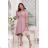 Women's Long Elegant Dress with Wide Straps (SL) FRENCH FASHION FMPEL23VELVET fialová purpurová 46