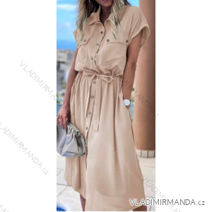 Women's Long Chiffon Short Sleeve Dress (S/M ONE SIZE) ITALIAN FASHION IMWGM23456