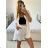 Women's Lace Cotton Short Sleeve Women's Dress (S / M ONE SIZE) ITALIAN FASHION IMWM215877 -   zelená limetková -   M / L