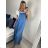 Dress with 3/4-sleeve ladies pocket (uni sl) ITALIAN Fashion IM3181746 S / M Light blue