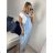 Dress with 3/4-sleeve ladies pocket (uni sl) ITALIAN Fashion IM3181746 S / M Light blue