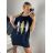 Women's short sleeve dress (uni L / XL) ITALIAN FASHION IM320003 M / L black