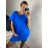 Women's short sleeve dress (uni L / XL) ITALIAN FASHION IM320003 M / L blue