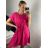 Women's Long Sleeve Shirt Dress (S/M/L ONE SIZE) ITALIAN FASHION IMC22658 L / XL dark pink