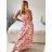 Women's Long Summer Strapless Dress (S/M ONE SIZE) INDIAN FASHION IMPEM23G37 -   pink -   S / M