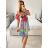 Satin Women's Long Summer Strapless Dress (S / M / L ONE SIZE) ITALIAN FASHION IMM22694