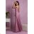 Women's strapless tulle party dress (S/M/L ONE SIZE) ITALIAN FASHION IM923001 pink 34