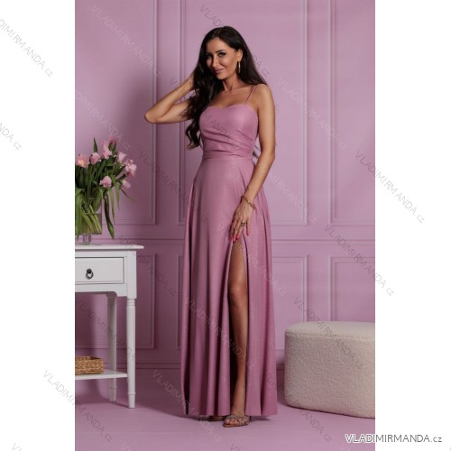 Women's strapless tulle party dress (S/M/L ONE SIZE) ITALIAN FASHION IM923001 pink 34