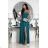 Women's strapless tulle party dress (S/M/L ONE SIZE) ITALIAN FASHION IM923001 turquoise 40