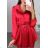 Elegant Long Sleeve Dress Women (S / M.ONE SIZE) ITALIAN FASHION IMM211302 red S/M