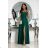 Women's strapless tulle party dress (S/M/L ONE SIZE) ITALIAN FASHION IM923001 green 38